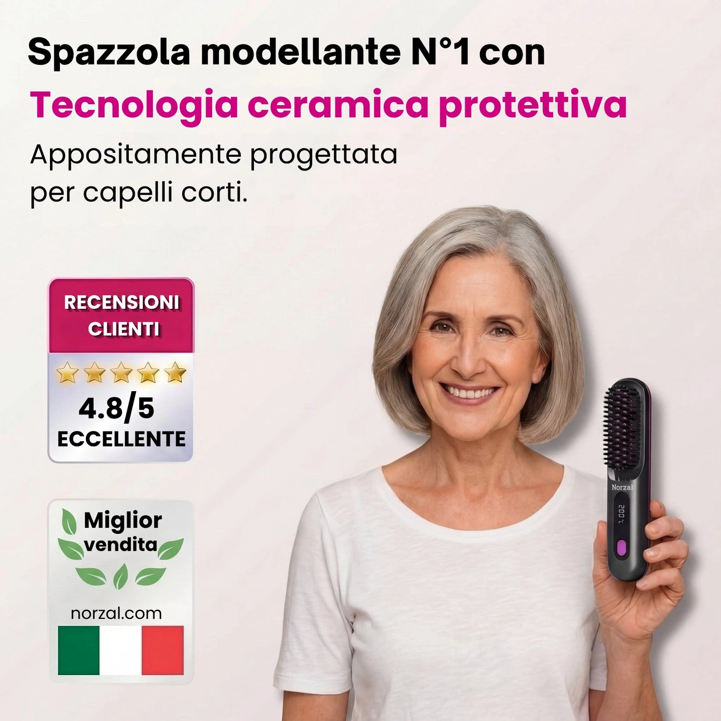 Spazzola Norzal per capelli corti